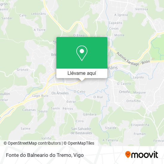 Mapa Fonte do Balneario do Tremo
