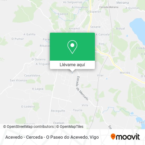 Mapa Acevedo - Cerceda - O Paseo do Acevedo