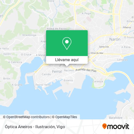 Mapa Óptica Aneiros - Ilustración