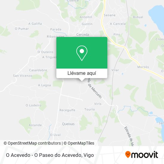 Mapa O Acevedo - O Paseo do Acevedo