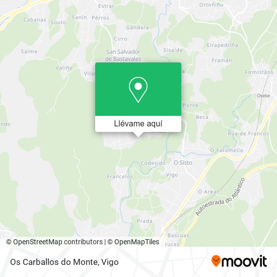 Mapa Os Carballos do Monte
