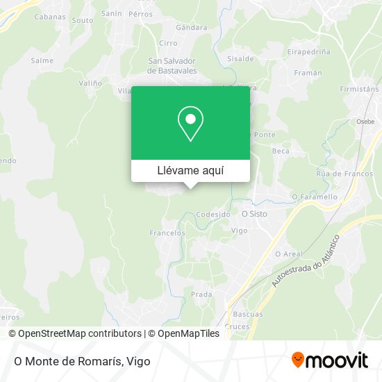 Mapa O Monte de Romarís