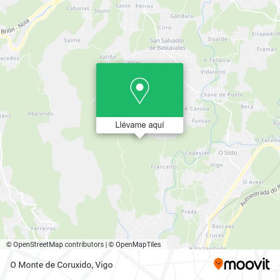 Mapa O Monte de Coruxido