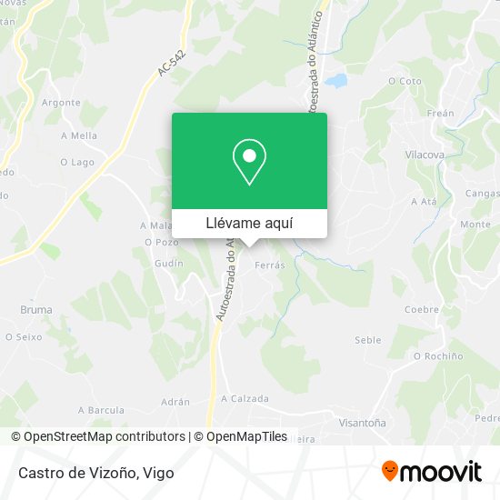 Mapa Castro de Vizoño