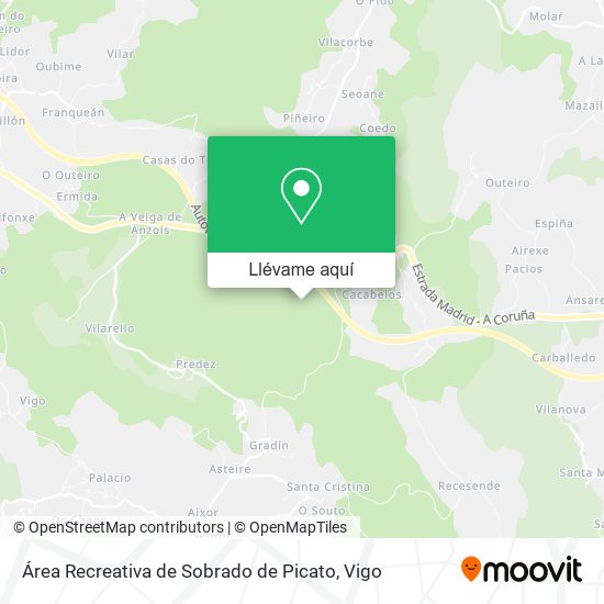 Mapa Área Recreativa de Sobrado de Picato