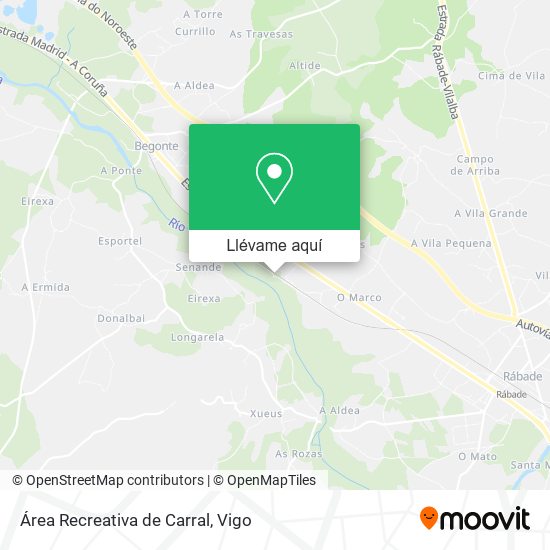Mapa Área Recreativa de Carral