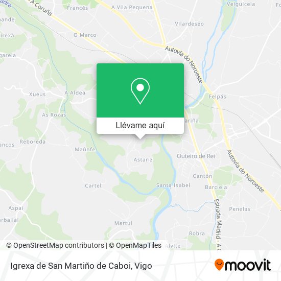 Mapa Igrexa de San Martiño de Caboi
