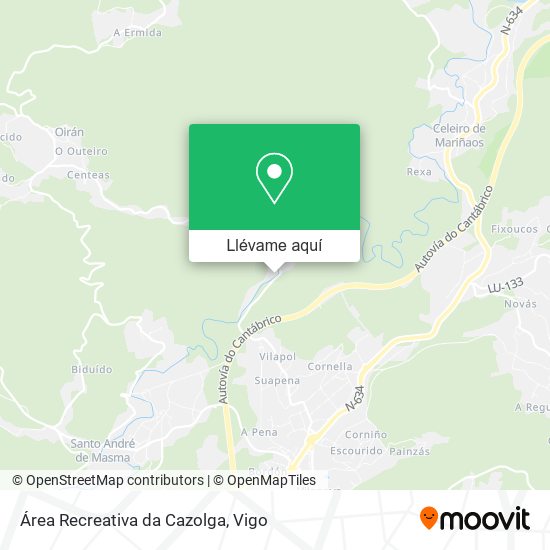 Mapa Área Recreativa da Cazolga
