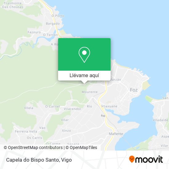 Mapa Capela do Bispo Santo