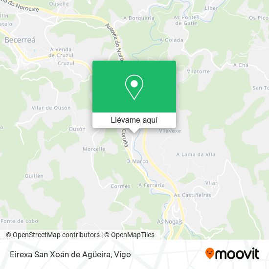 Mapa Eirexa San Xoán de Agüeira