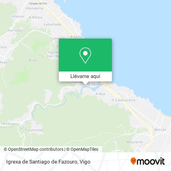 Mapa Igrexa de Santiago de Fazouro