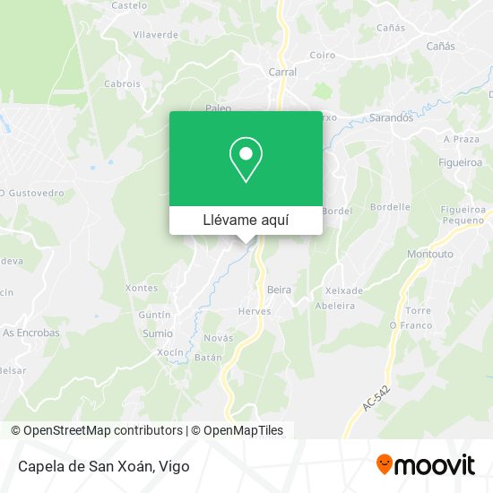 Mapa Capela de San Xoán