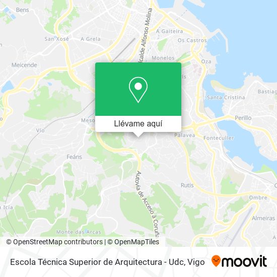 Mapa Escola Técnica Superior de Arquitectura - Udc