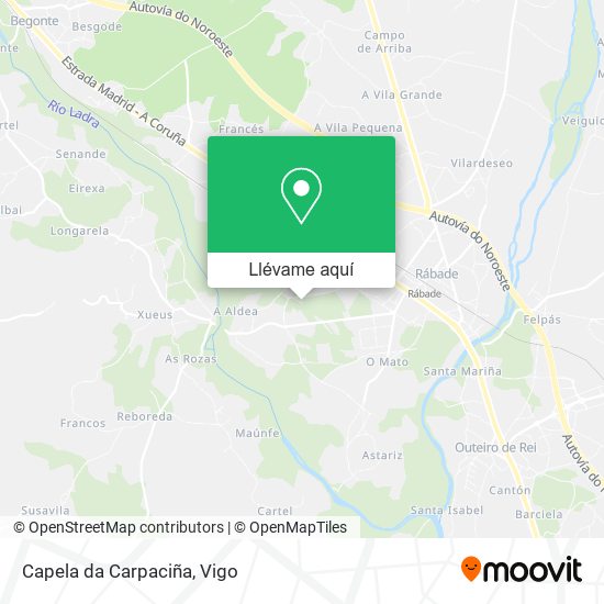 Mapa Capela da Carpaciña