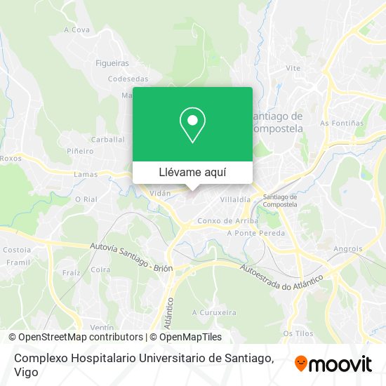 Mapa Complexo Hospitalario Universitario de Santiago