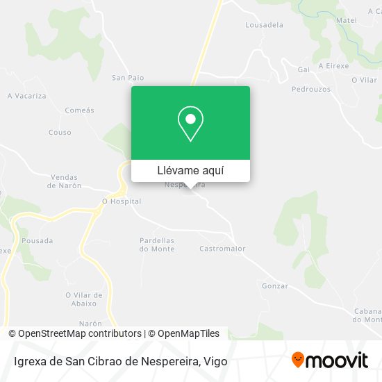 Mapa Igrexa de San Cibrao de Nespereira