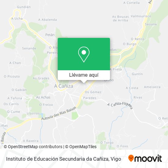 Mapa Instituto de Educación Secundaria da Cañiza