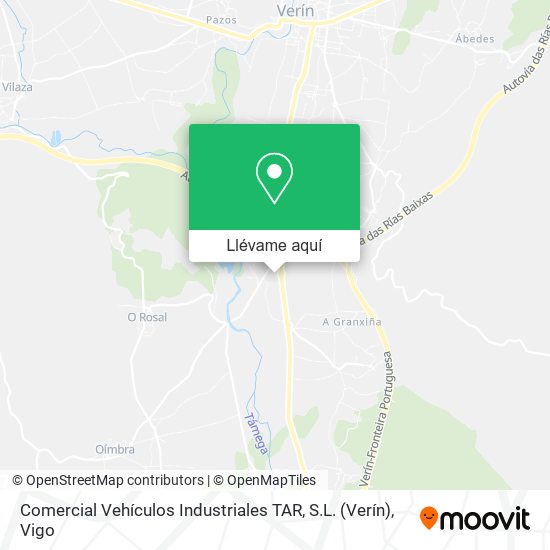 Mapa Comercial Vehículos Industriales TAR, S.L. (Verín)