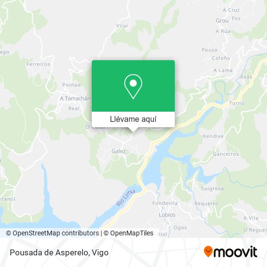Mapa Pousada de Asperelo