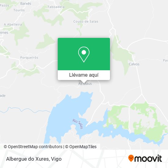 Mapa Albergue do Xures