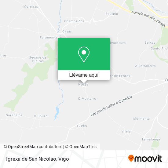 Mapa Igrexa de San Nicolao