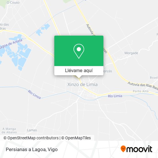 Mapa Persianas a Lagoa