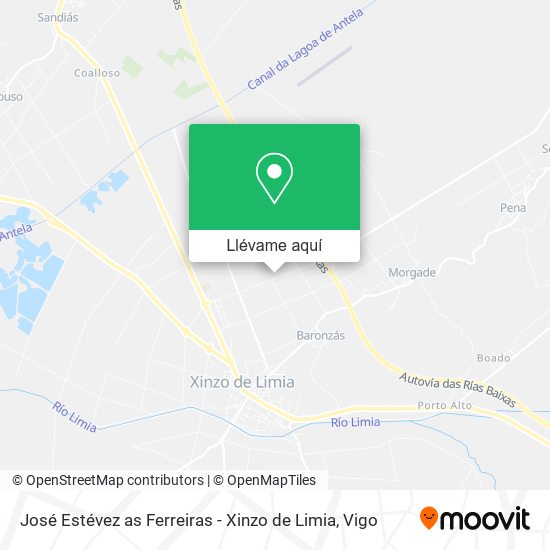 Mapa José Estévez as Ferreiras - Xinzo de Limia