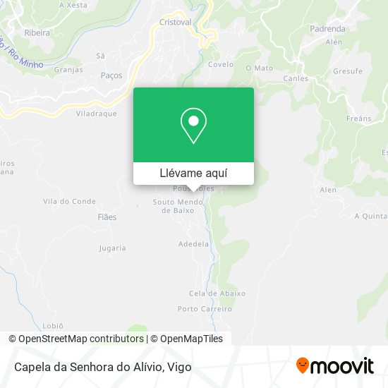Mapa Capela da Senhora do Alívio