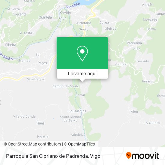 Mapa Parroquia San Cipriano de Padrenda