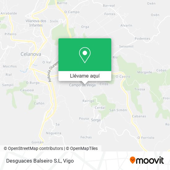 Mapa Desguaces Balseiro S.L