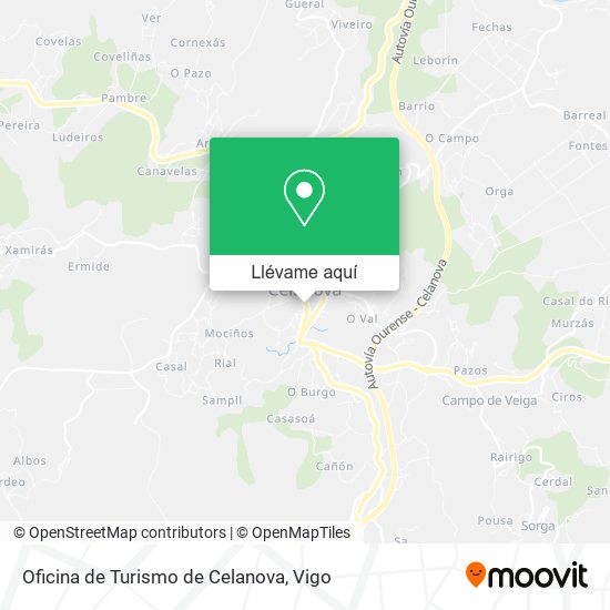 Mapa Oficina de Turismo de Celanova