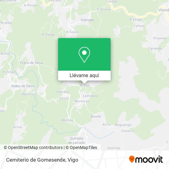 Mapa Cemiterio de Gomesende