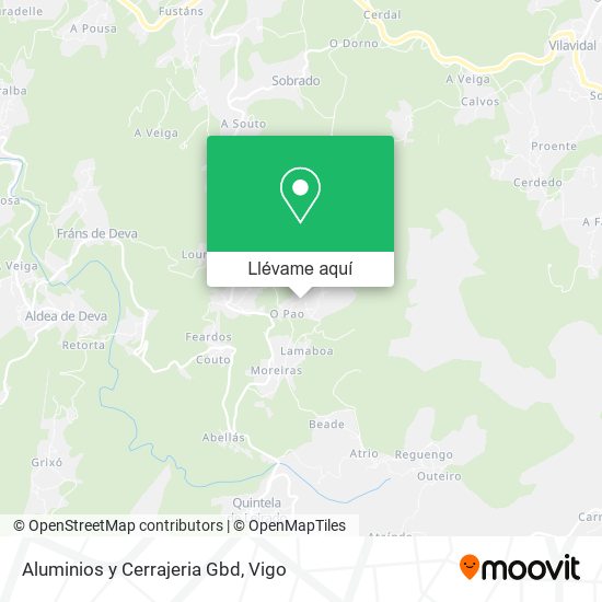 Mapa Aluminios y Cerrajeria Gbd