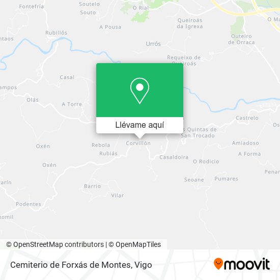 Mapa Cemiterio de Forxás de Montes