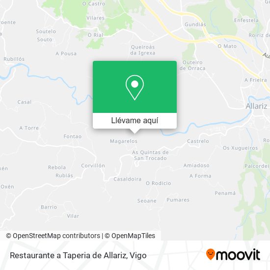Mapa Restaurante a Taperia de Allariz