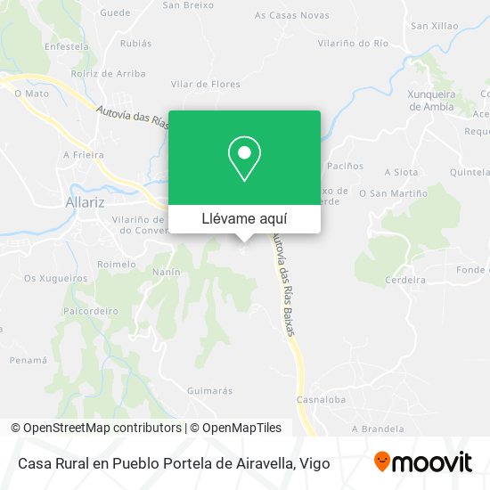 Mapa Casa Rural en Pueblo Portela de Airavella