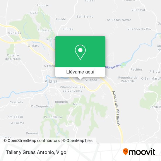 Mapa Taller y Gruas Antonio
