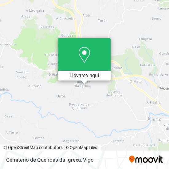 Mapa Cemiterio de Queiroás da Igrexa