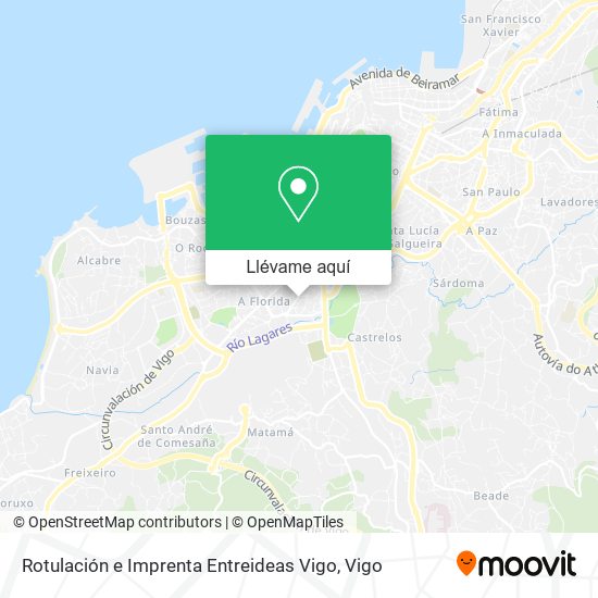 Mapa Rotulación e Imprenta Entreideas Vigo