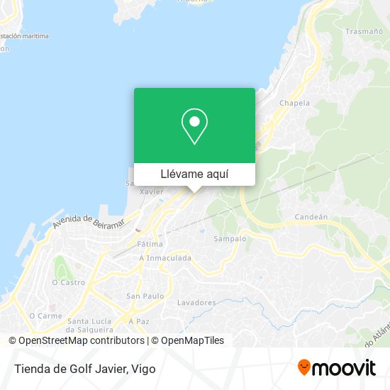 Mapa Tienda de Golf Javier