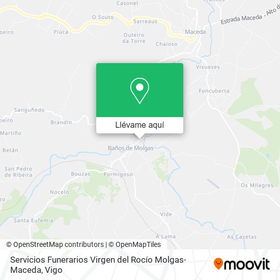 Mapa Servicios Funerarios Virgen del Rocío Molgas-Maceda