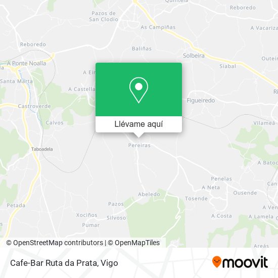 Mapa Cafe-Bar Ruta da Prata