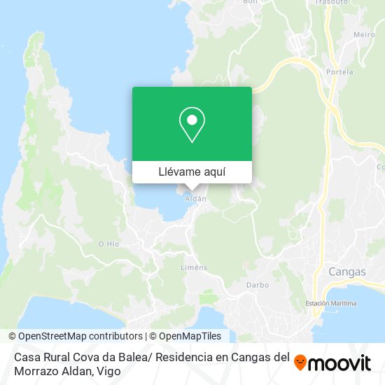 Mapa Casa Rural Cova da Balea/ Residencia en Cangas del Morrazo Aldan