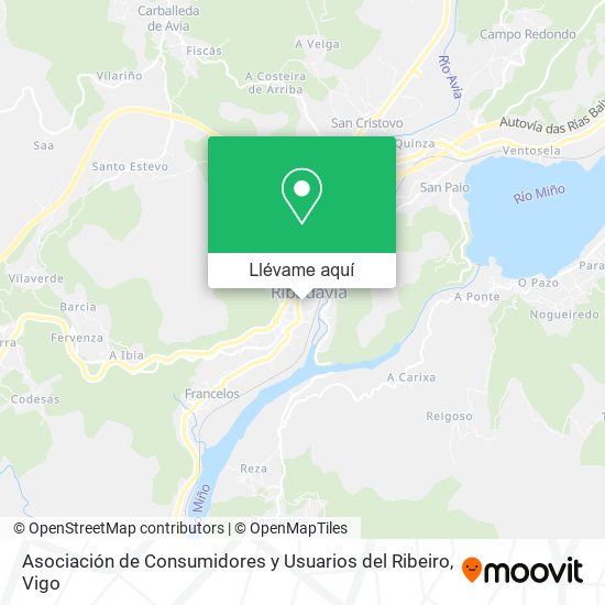 Mapa Asociación de Consumidores y Usuarios del Ribeiro
