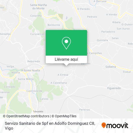 Mapa Servizo Sanitario de Spf en Adolfo Domínguez C8