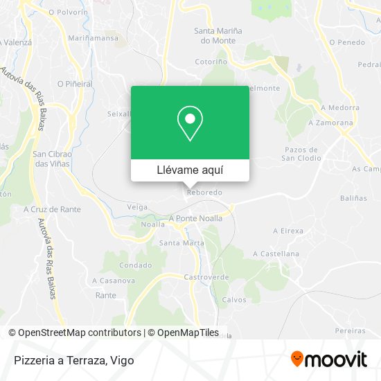 Mapa Pizzeria a Terraza