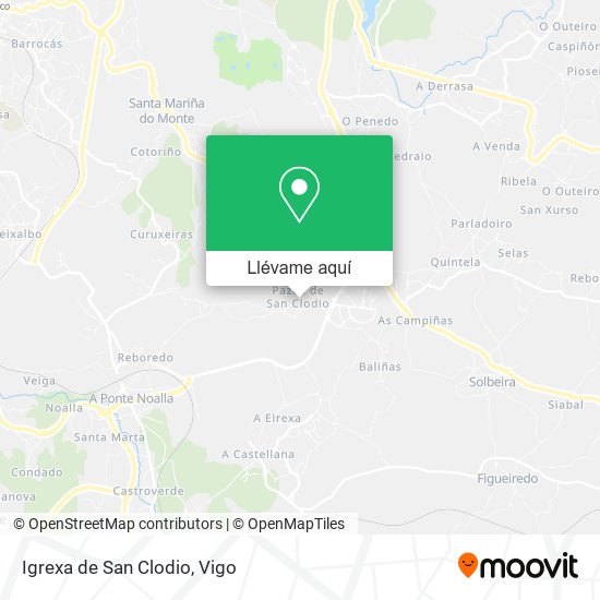 Mapa Igrexa de San Clodio