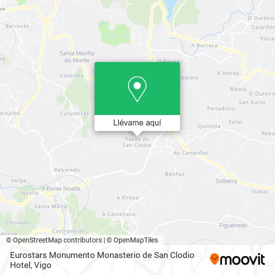 Mapa Eurostars Monumento Monasterio de San Clodio Hotel