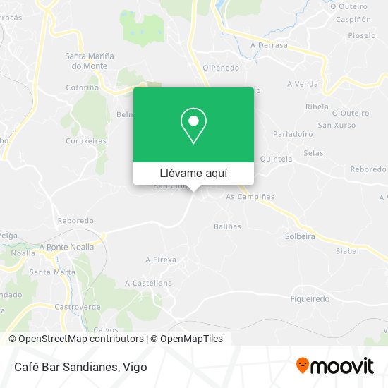 Mapa Café Bar Sandianes