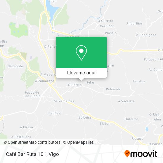 Mapa Café Bar Ruta 101